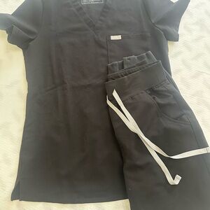 Figs Zamora Pant and Catarina Top in Black